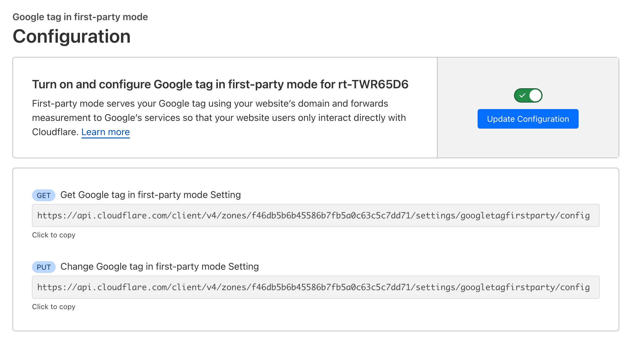 Google tag in first-party mode configuration